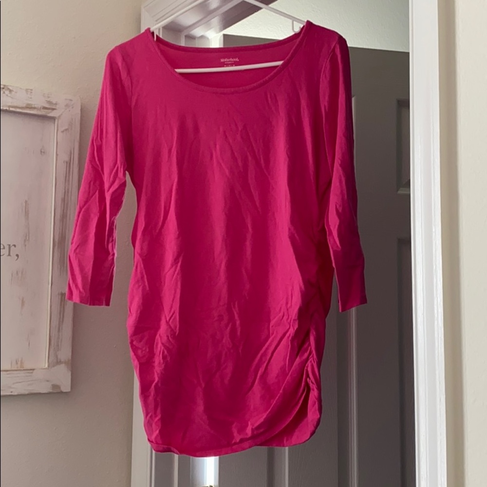 Pink maternity shirt